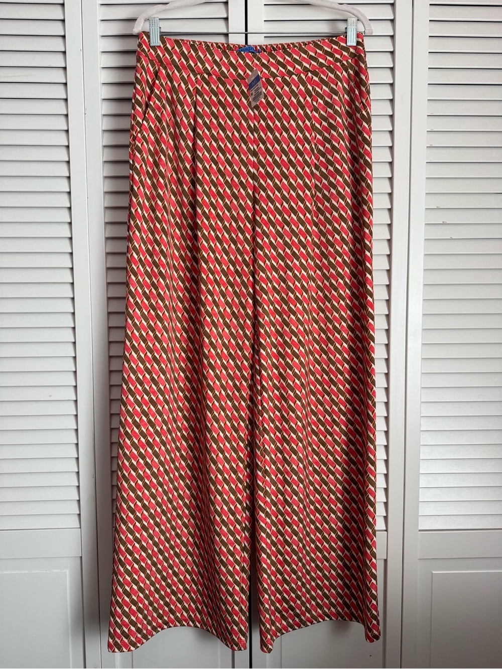 J. McLaughlin Pasha Wide Leg Pull On Pant in Mini Fernwood Geo Print Medium NWT - Picture 2 of 9